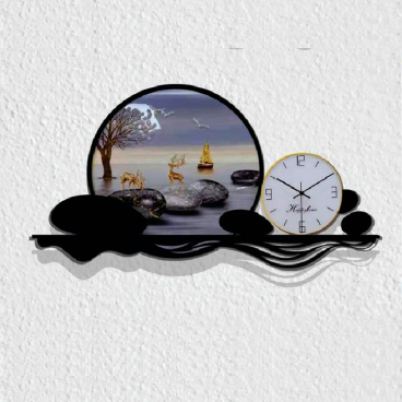 HF - ĐH - 334: Đồng hồ trang trí  - KT:  L1000mm x H600mm