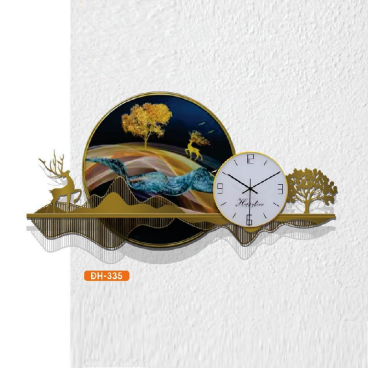 HF - ĐH - 335: Đồng hồ trang trí  - KT:  L1000mm x H600mm