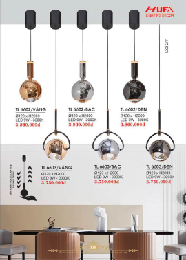 CATALOGUE ĐÈN HUFA ( CK TỪ 55%-65%)