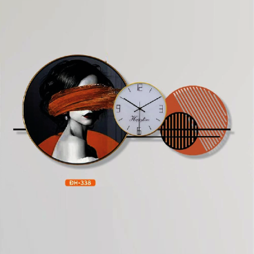 HF - ĐH - 338: Đồng hồ trang trí - KT:  L1000mm x H600mm