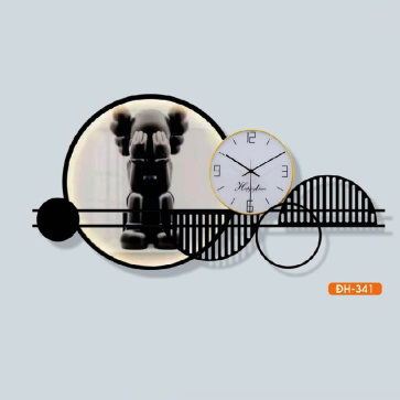 HF - ĐH - 341: Đồng hồ trang trí  - KT:  L1000mm x H600mm