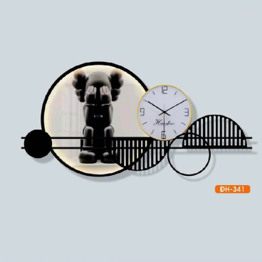 HF - ĐH - 341: Đồng hồ trang trí  - KT:  L1000mm x H600mm