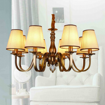 35 - DC9088T8: Đèn chùm 8 tay - KT: Ø800mm x H370mm - Bóng đèn E14 x 8 bóng