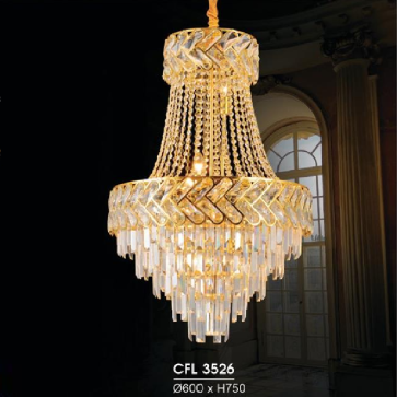 HF - CFL 3526: Đèn thả Phale - KT: Ø600 x H750mm - Bóng đèn E14 x 12 bóng