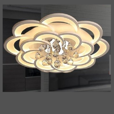 OT42T16: Đèn áp trần LED tròn 16 cánh  - KT: Ø800mm x H150mm - Đèn LED đổi 3 màu - Remote