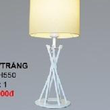 355- DB 12/ trắng: Đèn bàn, KT: L250*H550 - Đèn E27*1 bóng 
