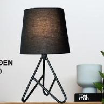 355- DB 13/Đen: Đèn bàn, KT: L230*H500 - Đèn E27*1 bóng 