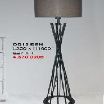355 - DD12 Đen: Đèn cây , KT: L250mm * H1600mm