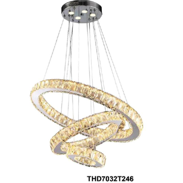 355 - THD7032T246: Đèn thả 3 vóng LED Phale - KT:  Ø(200+400+600)mm - Đèn LED đổi 3 màu