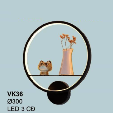 35 - VK36: Đèn gắn tường LED - KT: Ø300mm - Đèn LED đổi 3 màu