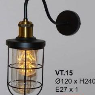 355-VT.15 - KT : Ø120*H240mm - Đèn E27*1 bóng