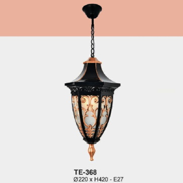 TE - 368: Đèn thả đơn - KT: Ø220mm x H420mm - Bóng đèn E27 x 1 bóng