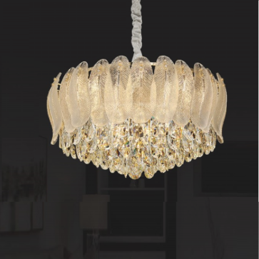 3 -TPL368T600: Đèn thả Phale  K9 - KT:  Ø600mm x H320mm - Bóng đèn E14 x 12 bóng