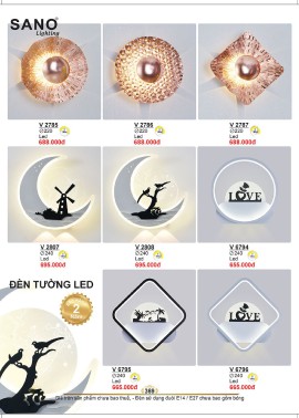 CATALOGUE ĐÈN SANO 2026-2027 ( Chiếc khấu từ 55%-58%)
