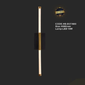 CODE: HS - D37/600: Đèn gắn tường ống LED - KT: H600mm - Đèn LED 10W ánh sáng đổi 3 màu
