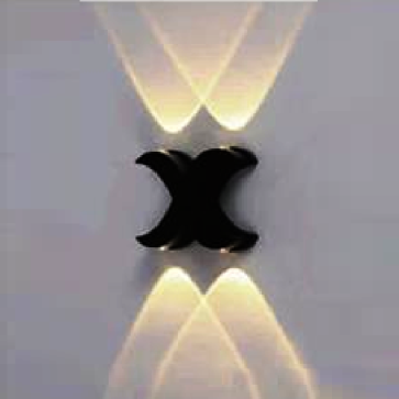 EU - CN - 374: Đèn gắn tường LED - KT: L145mm x W46mm x H121mm - Đèn LED  1W x 4 ánh sáng vàng