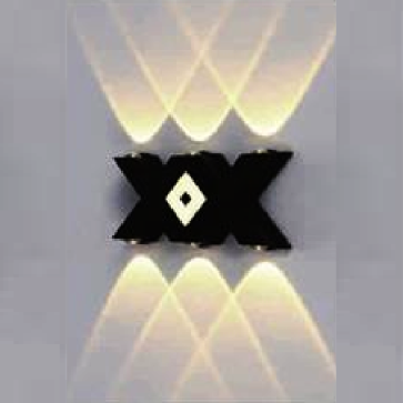 EU - CN - 376: Đèn gắn tường LED - KT: L233mm x W46mm x H115mm - Đèn LED  1W x 6 + 1W ánh sáng vàng