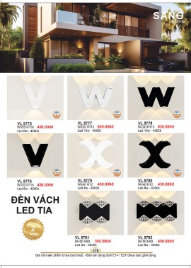 CATALOGUE ĐÈN SANO 2026-2027 ( Chiếc khấu từ 55%-58%)