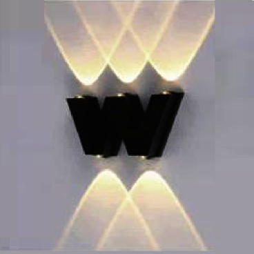 EU - CN - 378: Đèn gắn tường LED - KT: L222mm x W46mm x H115mm - Đèn LED  1W x 6 + 1W ánh sáng vàng