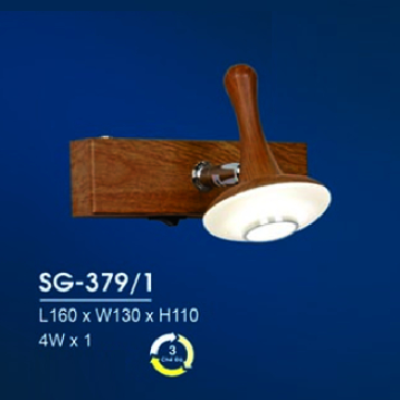 HF - SG - 379/1: Đèn rọi gương/tranh - KT: L160mm x W130mm x H110mm - Đèn LED 4W ánh sáng đổi 3 màu