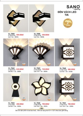 CATALOGUE ĐÈN SANO 2026-2027 ( Chiếc khấu từ 55%-58%)