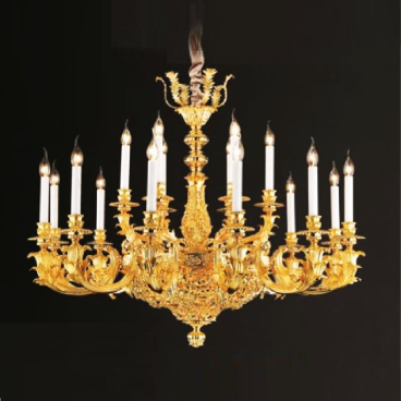 E - CD - 383/18: Đèn chùm nến 18 tay - KT: Ø1100mm x H910mm + 500mm - Bóng đèn E14 x 21 bóng