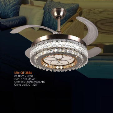 QT- 3854: Quạt trần đèn LED