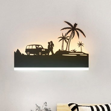 GT - 389 - 18: Đèn gắn tường LED - KT: W380mm x H220mm -  DS9e2n LED đổi 3 màu