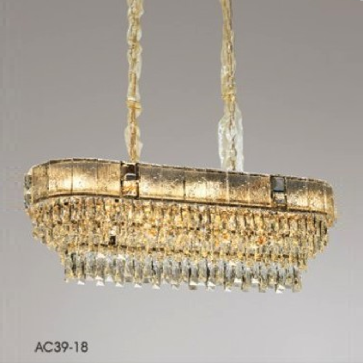 AC 39 - 18: Đèn thả  Phale  ngang - KT: L880mm x W300mm - Đèn E14 x 13 bóng