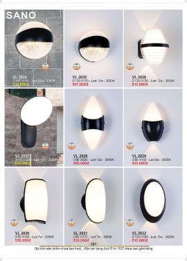 CATALOGUE ĐÈN SANO 2026-2027 ( Chiếc khấu từ 55%-58%)