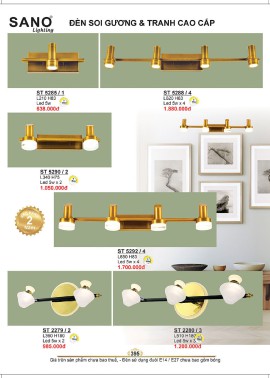 CATALOGUE ĐÈN SANO 2026-2027 ( Chiếc khấu từ 55%-58%)