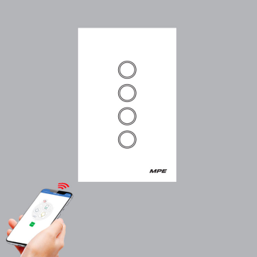 SW4/SC: Mặt 4 công tắc điều khiển Wifi