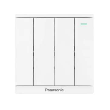 WMF517-1VN: Bộ 4 công tắc B, 1 chiều, bắt vít, Có chỉ báo dạ quang - 250V – 10A