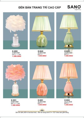 CATALOGUE ĐÈN SANO 2026-2027 ( Chiếc khấu từ 55%-58%)