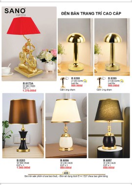 CATALOGUE ĐÈN SANO 2026-2027 ( Chiếc khấu từ 55%-58%)