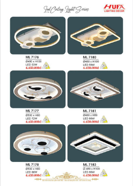 CATALOGUE ĐÈN HUFA ( CK TỪ 55%-65%)