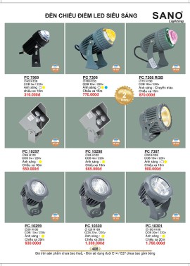 CATALOGUE ĐÈN SANO 2026-2027 ( Chiếc khấu từ 55%-58%)