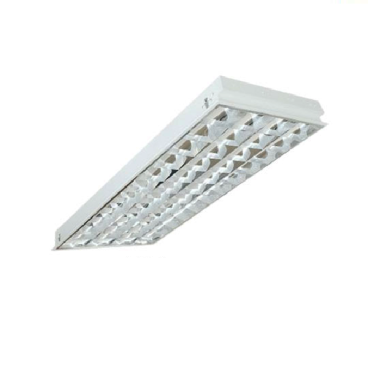 LDA418: Đèn máng phản quáng âm trần 4 bóng  - KT: L1215mm x W605mm x H93mm - Bóng LED T8 4x18W - 1 chế độ ánh sáng (vàng/trắng)