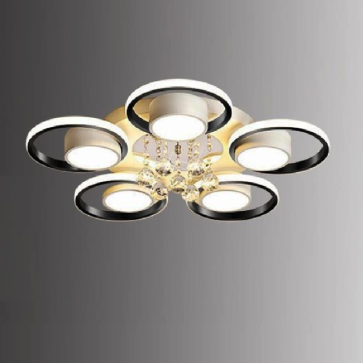 OT 41T5:  : Đèn áp trần LED tròn 5 cánh - KT:  Ø600mm x H150mm - Đèn LED đổi 3 màu - Remote