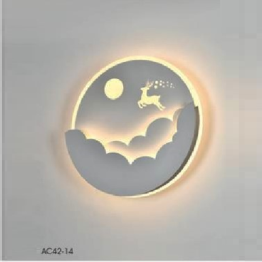 AC 42-14: Đèn gắn tường LED - KT: Ø240mm - Đèn LED 32W đổi 3 màu