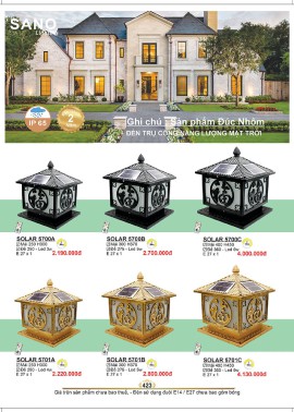 CATALOGUE ĐÈN SANO 2026-2027 ( Chiếc khấu từ 55%-58%)