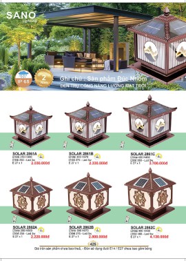 CATALOGUE ĐÈN SANO 2026-2027 ( Chiếc khấu từ 55%-58%)