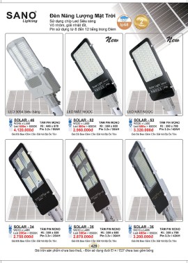 CATALOGUE ĐÈN SANO 2026-2027 ( Chiếc khấu từ 55%-58%)
