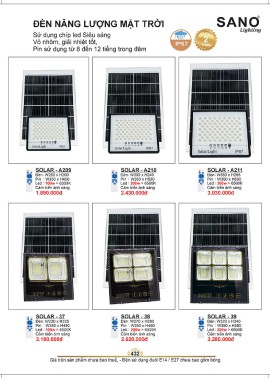 CATALOGUE ĐÈN SANO 2026-2027 ( Chiếc khấu từ 55%-58%)