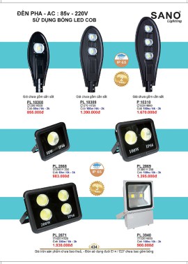 CATALOGUE ĐÈN SANO 2026-2027 ( Chiếc khấu từ 55%-58%)