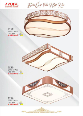 CATALOGUE ĐÈN HUFA ( CK TỪ 55%-65%)