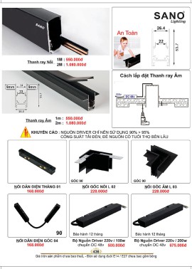 CATALOGUE ĐÈN SANO 2026-2027 ( Chiếc khấu từ 55%-58%)