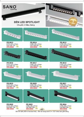 CATALOGUE ĐÈN SANO 2026-2027 ( Chiếc khấu từ 55%-58%)