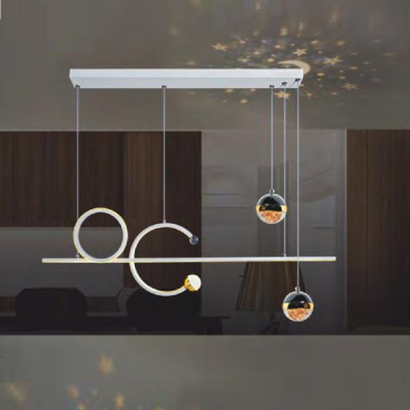 NB 439: Đèn thả Ngang bàn ăn LED - L1000mm x H800mm - Đèn LED đổi 3 màu