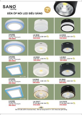 CATALOGUE ĐÈN SANO 2026-2027 ( Chiếc khấu từ 55%-58%)